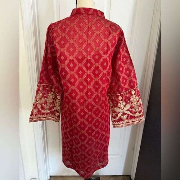 GUL AHMED KAAS PAKISTANI SEMI FORMAL DESIGNER DRESS 2 PIECE DRESS AND SLIP - Picture 8 of 8